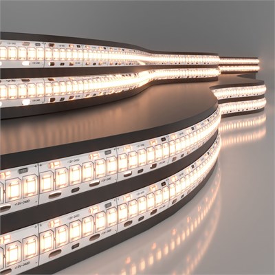 Светодиодная лента 12 В 16 Вт/м 240 Led/м 2835 IP65, теплый белый 3300K, 5 м Лента светодиодная 12V 16W 240Led 2835 IP65 тёплый белый, 5м a052990