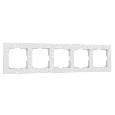 Рамка из поликарбоната на 5 постов Hammer белый W0052401 a052529