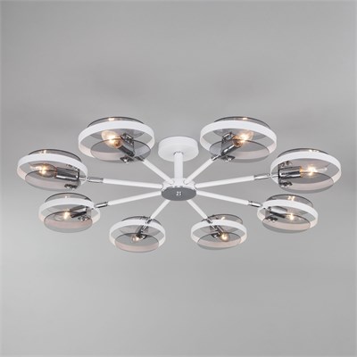 Умный потолочный светильник в стиле лофт 70121/8 белый Smart a052339 - фото 311380