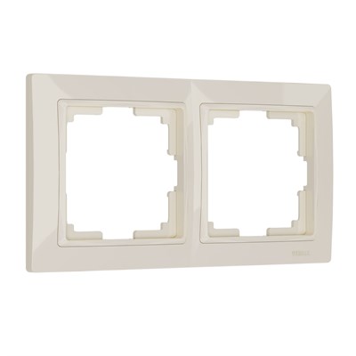 Рамка из поликарбоната на 2 поста Snabb Basic слоновая кость W0022003 a051307