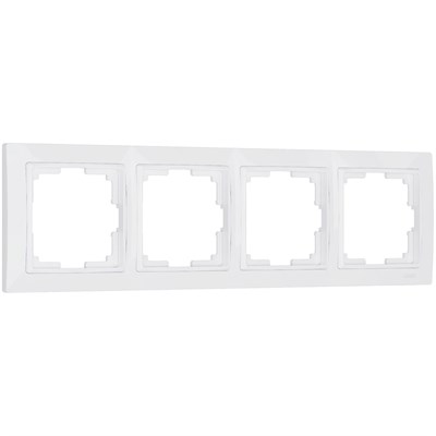 Рамка из поликарбоната на 4 поста Snabb Basic белый W0042001 a051301