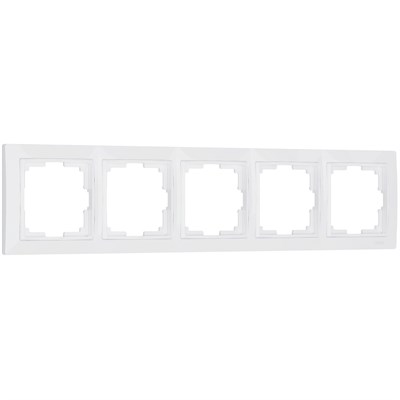 Рамка из поликарбоната на 5 постов Snabb Basic белый W0052001 a051300