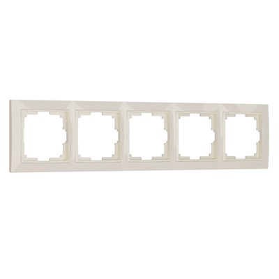 Рамка из поликарбоната на 5 постов Snabb Basic слоновая кость W0052003 a051292