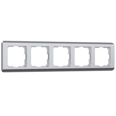 Рамка из поликарбоната на 5 постов Stream серебряный W0052106 a051272