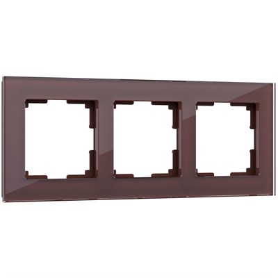 Рамка из стекла на 3 поста Favorit мокко W0031118 a051099 - фото 313371