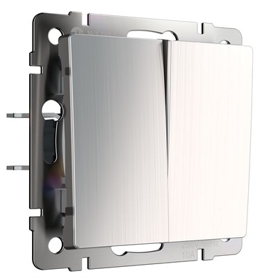 Выключатель двухклавишный (глянцевый никель) W1120002 a051081 - фото 313394