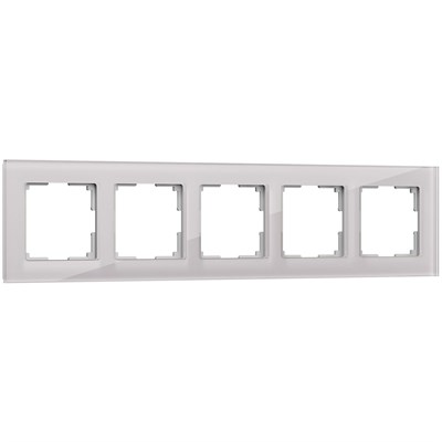 Рамка из стекла на 5 постов Favorit дымчатый W0051117 a050898