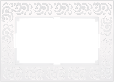 Рамка из поликарбоната для двойной розетки Flock белый W0082301 a050807 - фото 313824
