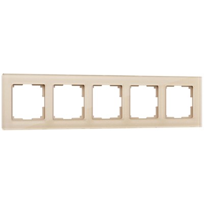 Рамка из стекла на 5 постов Favorit шампань W0051111 a050795