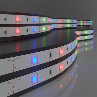 Светодиодная лента Бегущая волна 12 В 7,2 Вт/м 30 Led/м 5050 IP20, RGB 5 м Лента светодиодная 12V 7,2W 30Led 5050 IP20 бегущая волна, 5м a049846