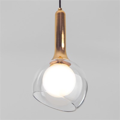 Подвесной светильник со стеклянным плафоном 50188/1 золото a048080