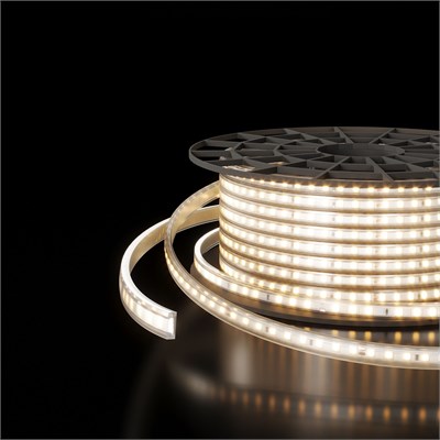 Светодиодная лента 220 В 18 Вт/м 180 Led/м 2835 IP65, дневной белый 4200К, 50 м Лента светодиодная 220V 18W 180Led 2835 двухрядная IP65 дневной белый, 50 м a041110