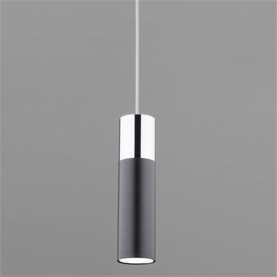 LED светильник подвесной в стиле лофт 50135/1 LED хром/черный 00000084443 - фото 317943