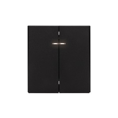 Выключатель STRONG 2 кл с подсветкой 10А с/у антрацит KRANZ KR-78-0714-5