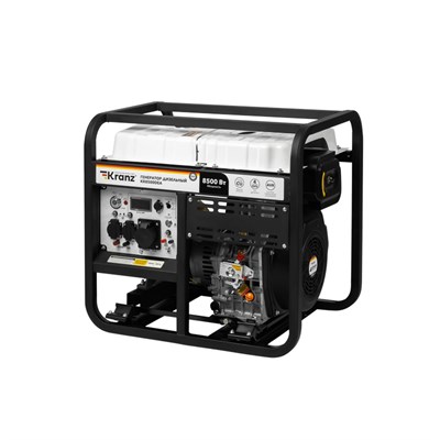 Генератор дизельный KR8500DEA, 8,5кВт, 230В, 16л, коннектор автоматики, электростартер KRANZ KR-16-1315