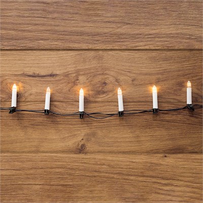 Гирлянда светодиодная Свечи 20м, темно-зеленый ПВХ, 100 LED ТЕПЛЫЙ БЕЛЫЙ, не соединяется NEON-NIGHT 303-024