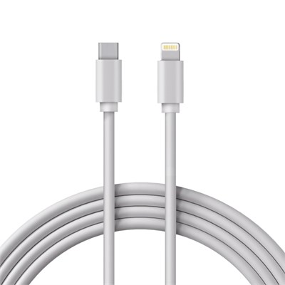 Кабель Lightning – Type-C 3A, 1м, ПВХ, белый REXANT 18-1129