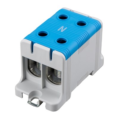 Клемма вводная силовая КВС 16-95мм² 2-рядная синяя распределительная REXANT 11-2116