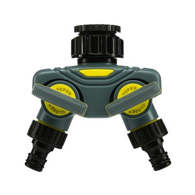 Разветвитель 2-канальный на кран 1/2"-3/4" Профи ЧЕТЫРЕ СЕЗОНА 62-0223-F