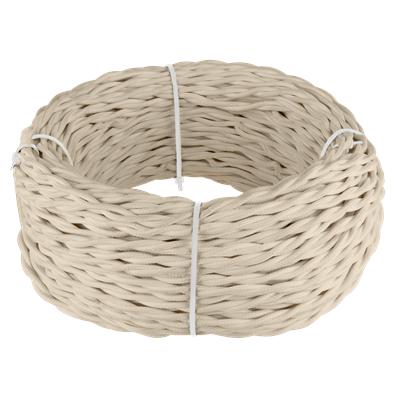 Ретро кабель витой 3х1,5 песочный 20 м (под заказ) Ретро кабель витой  3х1,5  (песочный) 20м a044163