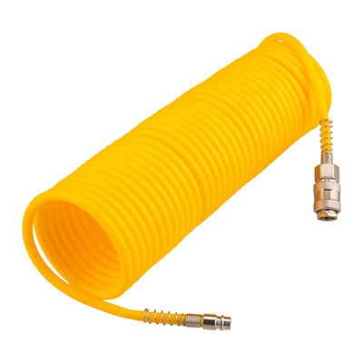 Шланг спиральный для компрессора, с быстросъемным соединением, 10м KRANZ KR-16-1172
