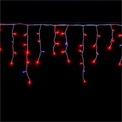 Бахрома-ПВХ 204 LED Красный 6х0,6х0,4х0,3 с флеш диодом Белый провод 431384276872 - фото 70435