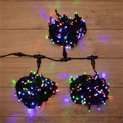 Гирлянда LED ClipLight 24V, 3 нити по 20 м, свечение с динамикой, цвет диодов Мульти 323-309 - фото 82688