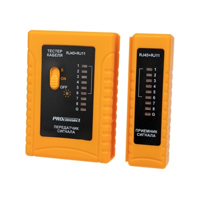 Тестер кабеля RJ-45+RJ-11 468 PROconnect 12-1006-4 - фото 84701