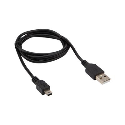 Кабель USB-A – mini USB, 1А, 1м, ПВХ, черный REXANT 18-4402 - фото 86396