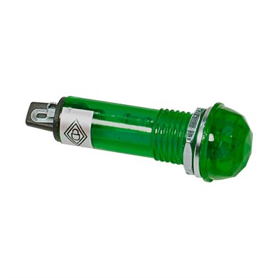 Индикатор ГРАНЕНЫЙ  Ø10.2  220V  зеленый  (RWE-205)  REXANT 36-4731 - фото 87555