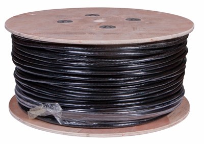Кабель витая пара F/UTP, CAT 5, PE, 25PR, 24AWG, OUTDOOR, SOLID, черный, 305м, REXANT 01-1203 - фото 89719