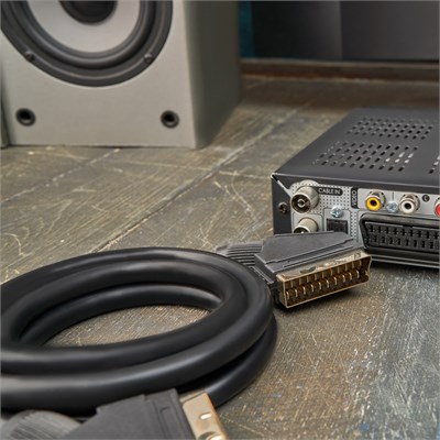 Шнур SCART - SCART (21pin) 1,5м, Gold REXANT 06-3075 - фото 90631