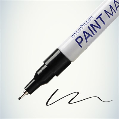 Маркер-краска Extra Fine Paint Marker 1мм, нитрооснова, черный MunHwa 08-7201 - фото 91993