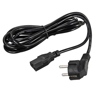 Шнур сетевой, вилка угловая СЕЕ 7/7(Schuko) - разъем IEC 320 C13, кабель 3x0,75 мм², длина 1,8 метра (PVC пакет) REXANT 11-1131 - фото 92499