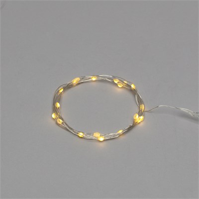 Гирлянда светодиодная Роса с крупными каплями 2м, 20LED, ТЕПЛЫЙ БЕЛЫЙ, IP20, 2хCR2032 в комплекте NEON-NIGHT 302-006 - фото 99465