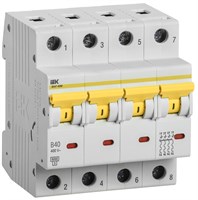 KARAT Авт. выкл. ВА47-60M 4P B 40А 6кА IEK MVA31-4-040-B