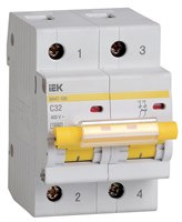 KARAT Авт. выкл. ВА47-100 2P C 32А 10кА IEK MVA40-2-032-C