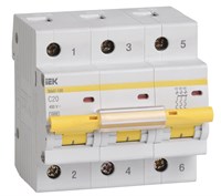 KARAT Авт. выкл. ВА47-100 3P C 20А 10кА IEK MVA40-3-020-C