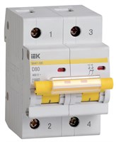 KARAT Авт. выкл. ВА47-100 2P D 80А 10кА IEK MVA40-2-080-D