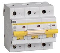 KARAT Авт. выкл. ВА47-100 3P D 63А 10кА IEK MVA40-3-063-D
