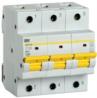 KARAT Авт. выкл. ВА47-150 3P C 125А 15кА IEK MVA50-3-125-C