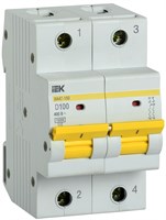 KARAT Авт. выкл. ВА47-150 2P D 100А 15кА IEK MVA50-2-100-D