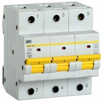 KARAT Авт. выкл. ВА47-150 3P D 63А 15кА IEK MVA50-3-063-D