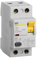УЗО ВД1-63 2Р 16А 100мА IEK MDV10-2-016-100