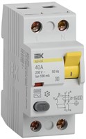 УЗО ВД1-63S 2Р 40А 100мА IEK MDV12-2-040-100
