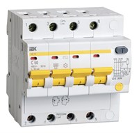 KARAT Диф. автомат АД14 4P 50А 30мА тип AC IEK MAD10-4-050-C-030