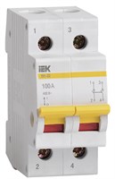 KARAT Выключатель нагрузки (мини-рубильник) ВН-32 2P100А IEK MNV10-2-100