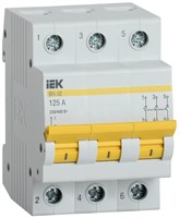 KARAT Выключатель нагрузки (мини-рубильник) ВН-32 3P125А IEK MNV10-3-125