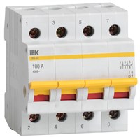 KARAT Выключатель нагрузки (мини-рубильник) ВН-32 4P100А IEK MNV10-4-100