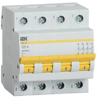 KARAT Выключатель нагрузки (мини-рубильник) ВН-32 4P125А IEK MNV10-4-125